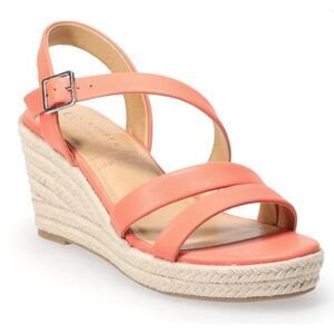 LC Lauren Conrad Spearmint Women's Espadrille Wedge Sandals, 8.5